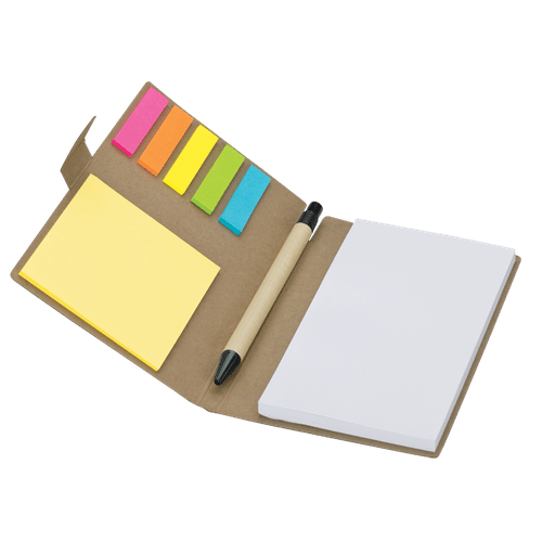 Recycled Notebook With Pen And Flags