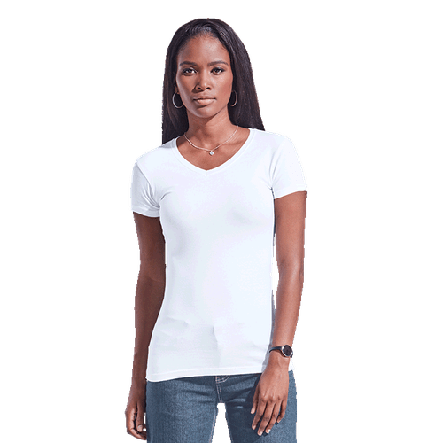 Ladies 170g Slim Fit V-Neck T-Shirt