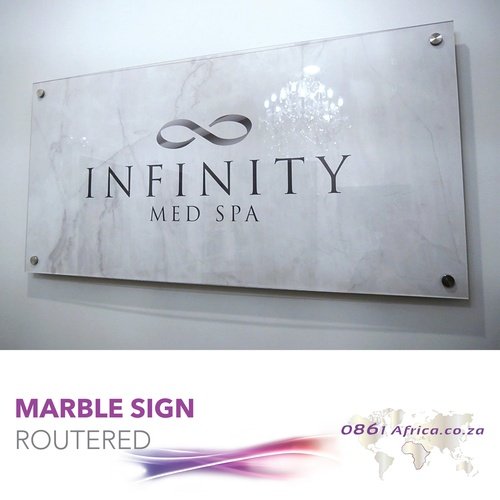 Marble Routered Sign
