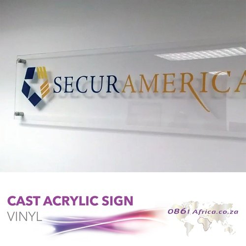Cast Acrylic Vinyl Sign