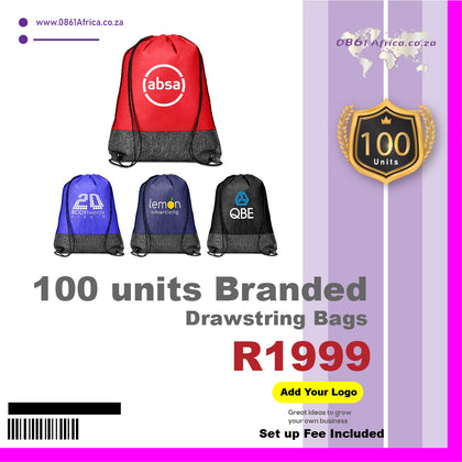 Branded drawstring bag