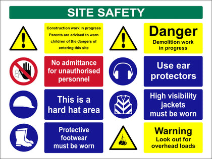 Site safety sign, incl. warning and danger sign (C45)