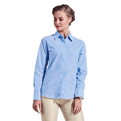 Ladies Oxford Blouse Long Sleeve