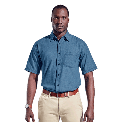 Mens Denim Shirt Short Sleeve