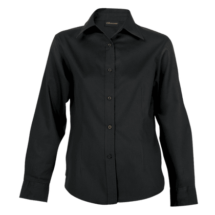 Ladies Brushed Cotton Twill Blouse Long Sleeve