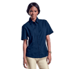 Ladies Basic Poly Cotton Blouse Short Sleeve
