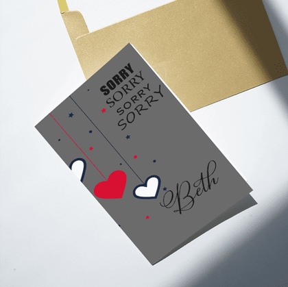 Personalized Apology Greeting Card