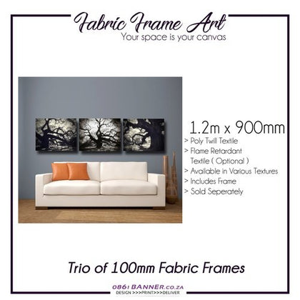 Trio of 100mm Fabric Frames