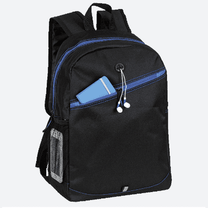 Backpack With Contrast Colour Diagonal Zip