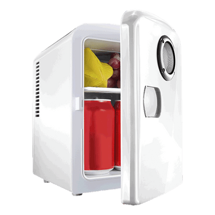 6 Can Mini-Fridge With Built In Bluetooth Speaker