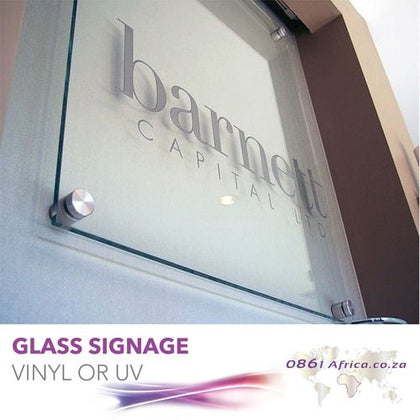 Glass Signage Vinyl/UV
